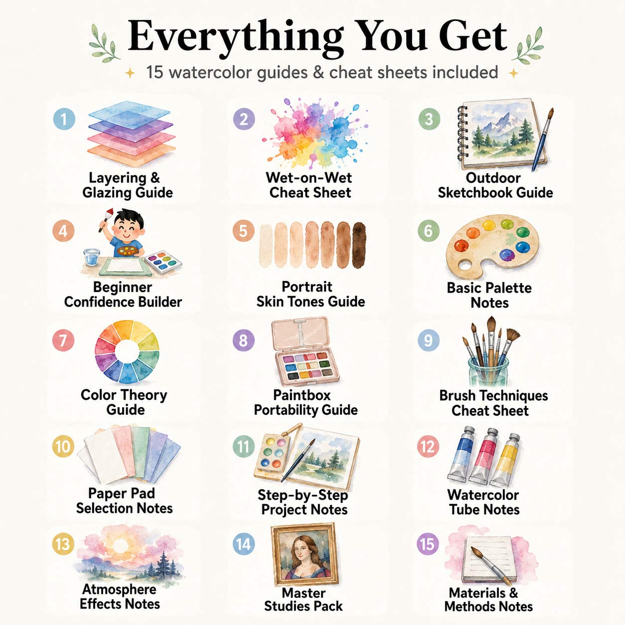 1.000+ FREE Watercolor Techniques